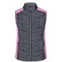 Ladies' Knitted Hybrid Vest pink melange/anthracite melange S