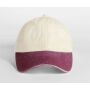 CONTRAST PEAK LOW PROFILE VINTAGE CAP, NATURAL/VINTAGE RED, One size, BEECHFIELD