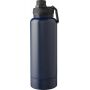 Roestvrijstalen dubbelwandige 1000 ml drinkfles Nathaniel zwart