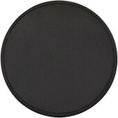 Alcor opvouwbare magnetische telefoonstandaard van gerecycled plastic met bamboedetails - Zwart