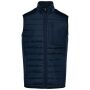 Herenbodywarmer in twee stoffen mid navy / midnight navy heather 3XL