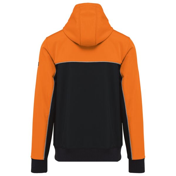 3-laags unisex softshelljas in twee kleuren Black / Orange XL 3-laags unisex softshelljas in twee kleuren Black / Orange XL