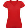 Victoria damesshirt met V-hals en korte mouwen - Rood - S
