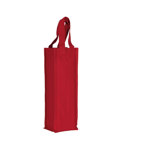 Flessentas van canvaskatoen Cherry Red One Size Flessentas van canvaskatoen Cherry Red One Size