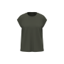 Eco-friendly ladies' sleeveless t-shirt with shoulder pads Organic Khaki L
