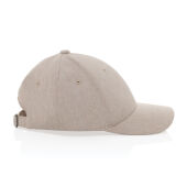 Milo AWARE™ recycled heather 6 paneel cap 200gr, gebroken wit