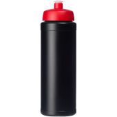 Baseline® Plus grip 750 ml sportfles met sportdeksel - Zwart/Rood