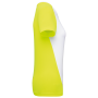Ecologisch sport-T-shirt in twee kleuren voor dames White / Fluorescent Yellow XL