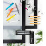 Bamboe pen met tarwestro clip, zwart