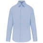 Heren stretch overhemd lange mouwen Light Blue XS