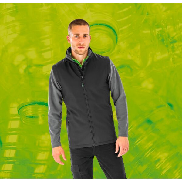 Gerecycleerde heren softshell-bodywarmer Black S Gerecycleerde heren softshell-bodywarmer Black S