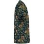 Ecologisch herenoverhemd met Hawaïaanse print navy paradise bird XS