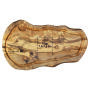 Plank met handvat en sapgeul olijfhout ca. 45x18 cm