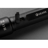 Gear X RCS gerecycled aluminium USB-oplaadbare zaklamp large, zwart