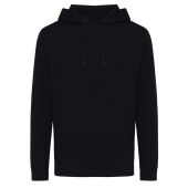 Iqoniq Rila lichtgewicht gerecycled katoen hoodie, zwart (L)