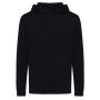 Iqoniq Rila lichtgewicht gerecycled katoen hoodie, zwart (L)