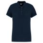 Contrasterende damespolo Day To Day korte mouwen Navy / Light Royal Blue XS
