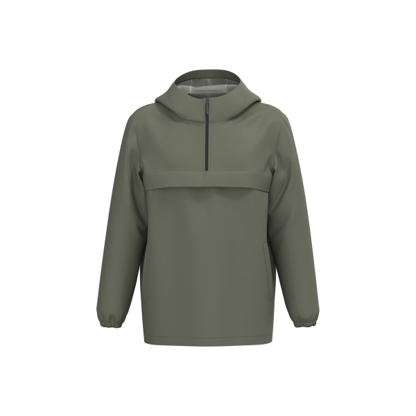 Ecologische waterdichte uniseks windbreaker met kwartrits Organic Khaki XS Ecologische waterdichte uniseks windbreaker met kwartrits Organic Khaki XS