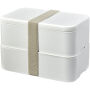 MIYO Renew double layer lunch box - Ivory white/Ivory white/Pebble grey