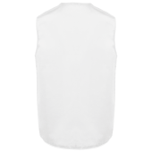 Gevoerde uniseks gilet van polykatoen multizakken White 5XL