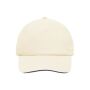 5 Panel Sandwich Cap natural/navy