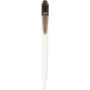 Thalaasa balpen van ocean bound plastic (zwarte inkt) - Transparant zwart/Wit
