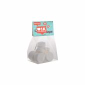 Blokzakje met kopkaartje en 50 gram snoep, Transparant/Wit, Wilhelmina pepermunt