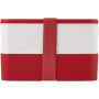 MIYO 700+700 ml dubbellaagse lunchbox - Rood/Wit/Rood