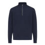 IQONIQ Elgon gerecycled katoen sweater met kwartritssluiting, donkerblauw (5XL) IQONIQ Elgon gerecycled katoen sweater met kwartritssluiting, donkerblauw (5XL)