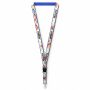 Afneembare polyester keycord met gesublimeerde satijnen overlay