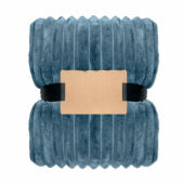 NIEVE - RPET fleece deken met patroon - Petrol NIEVE - RPET fleece deken met patroon - Petrol