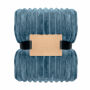 NIEVE - RPET fleece deken met patroon - Petrol