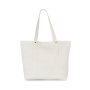 Grote shopper met zijzak Washed Ivory One Size