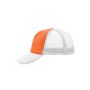 5 Panel Polyester Mesh Cap orange/white one size