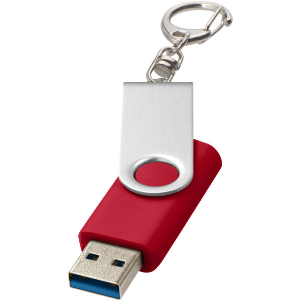 Rotate USB 3.0 met sleutelhanger - Rood - 16GB