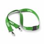 Polyester Pantone-gematchte zeefdruk keycord met 2 clips