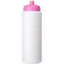 Baseline® Plus grip 750 ml sportfles met sportdeksel - Wit/Roze Baseline® Plus grip 750 ml sportfles met sportdeksel - Wit/Roze