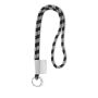 Polyester 2-kleurige koord-lanyard met full color label