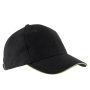 Orlando - 6 panel cap Black / Lime One Size Orlando - 6 panel cap Black / Lime One Size