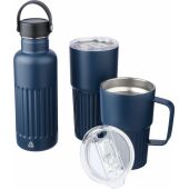 Gerecyclede roestvrijstalen dubbelwandige drinkmok (500 ml) Kael zwart