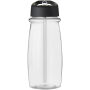 H2O Active® Pulse 600 ml sportfles met tuitdeksel - Transparant/Zwart