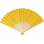 Bamboe handwaaier Elio geel Bamboe handwaaier Elio geel
