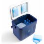 Brisby Koelbox - Frigobox - 22L - Blauw - Tot maximaal 40 uur isolatie - Incl. 4 dikke koelelementen van 450ml - Temperatuur veilige sluiting - Nieuw ontwerp met koelelementen vergrendeld in deksel
