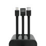 Powerbank / zaklamp OPEN SOURCE transparant, zwart