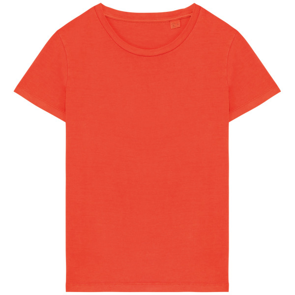 Ecologisch verwassen dames-T-shirt Washed Paprika XS