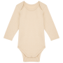 Baby body van biologisch katoen Light Sand 12M