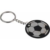 Recyclede roestvrijstalen voetbal sleutelhanger Ciro zwart