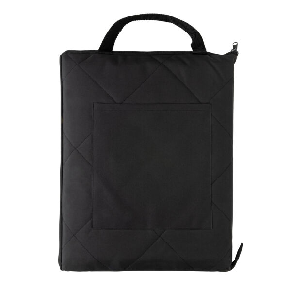Impact Aware™ RPET opvouwbare gewatteerd picknickkleed, zwart Impact Aware™ RPET opvouwbare gewatteerd picknickkleed, zwart