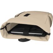 Byron 15,6" rugzak van GRS RPET met opgerolde bovenkant 18 L - Havermout