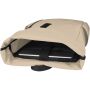 Byron 15,6" rugzak van GRS RPET met opgerolde bovenkant 18 L - Oatmeal